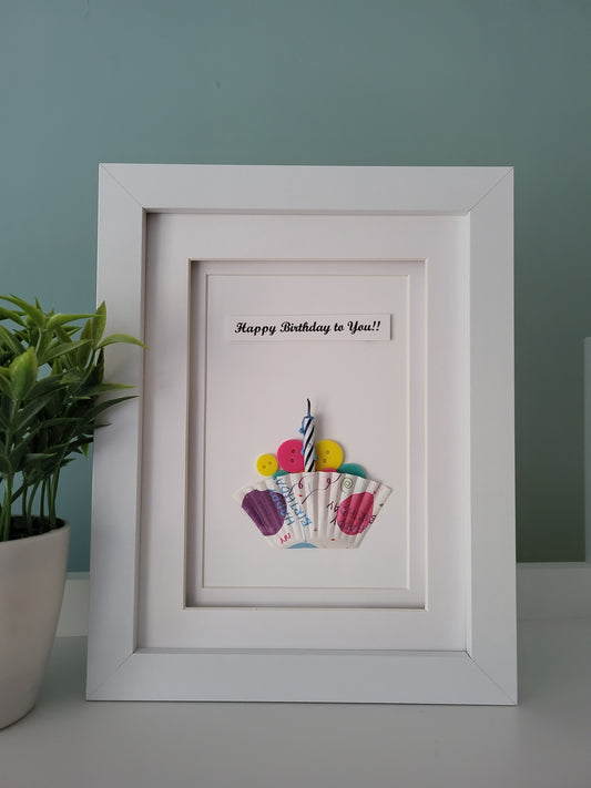 Birthday Button Cupcake