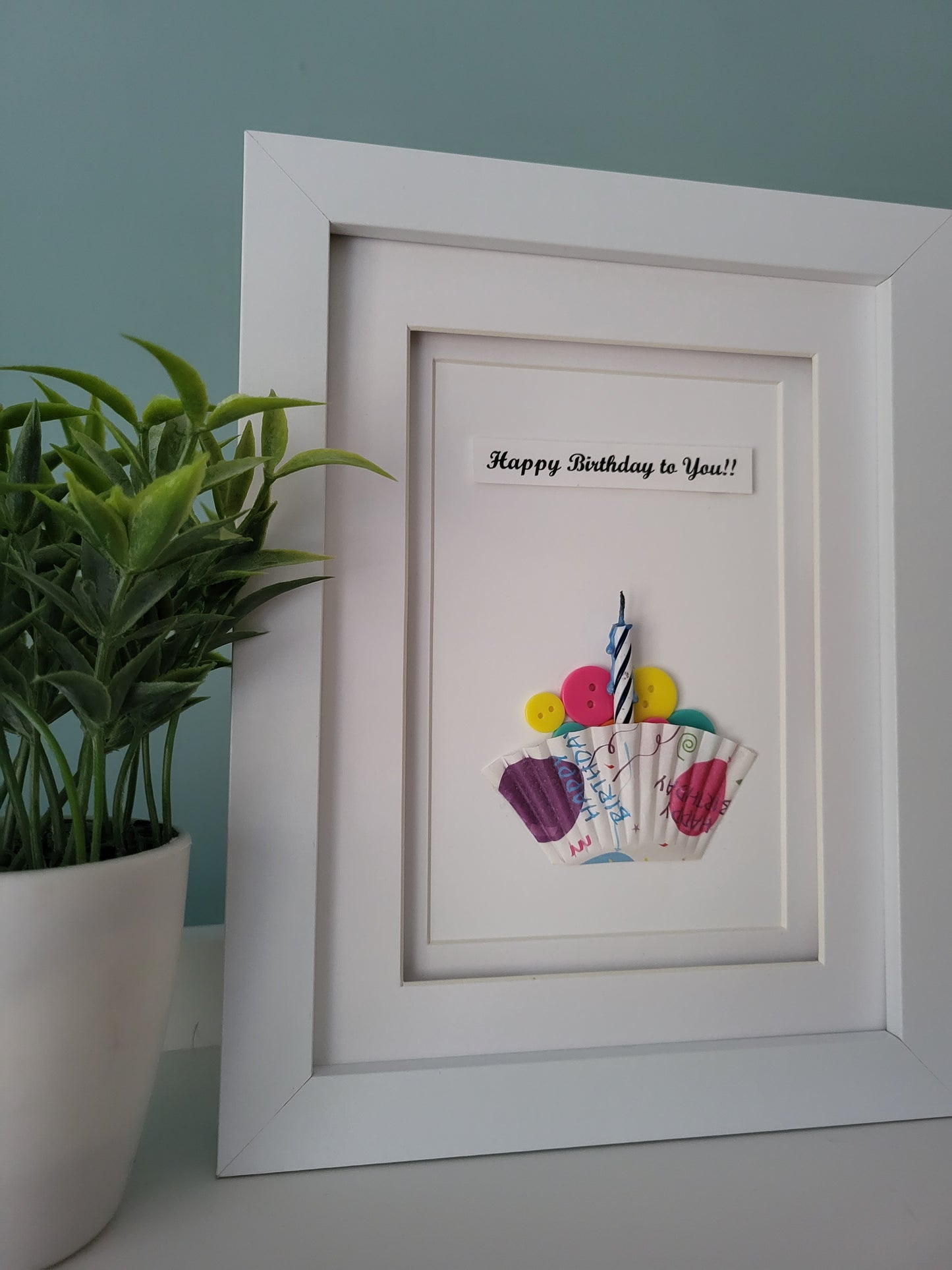 Birthday Button Cupcake