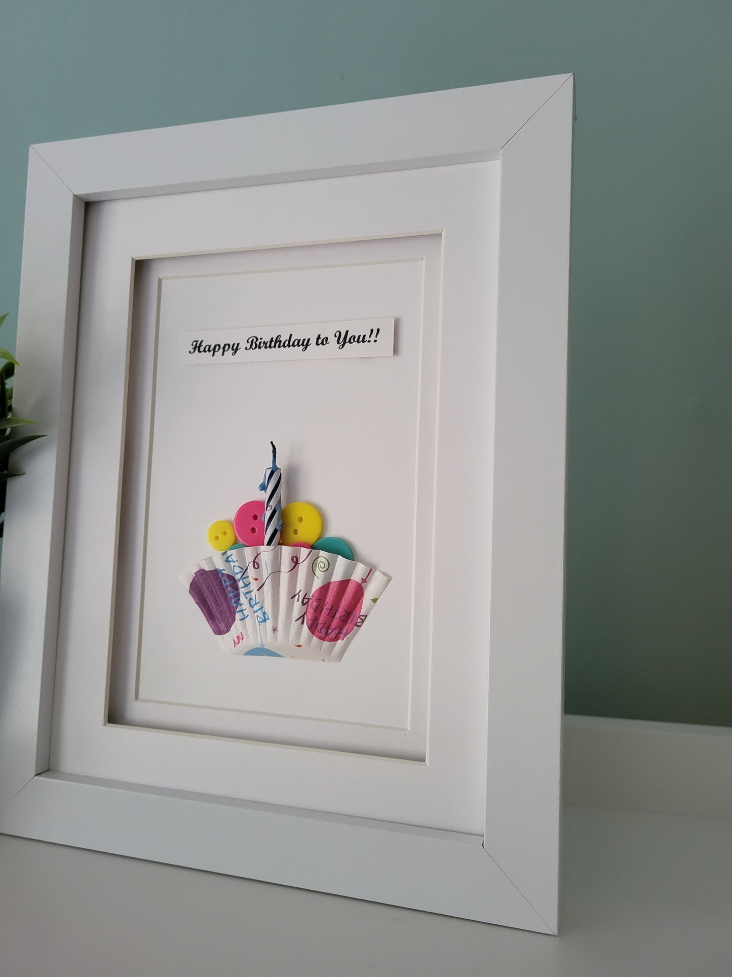 Birthday Button Cupcake